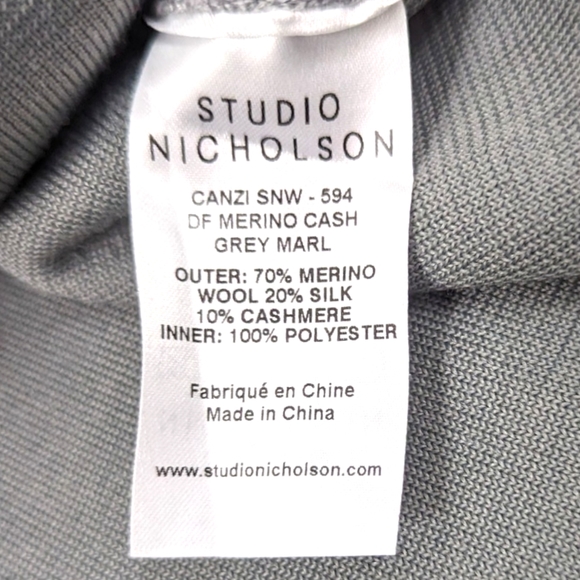 Studio Nicholson Knit Maxi Dress Wool Silk Cashmere Womens 10 Gray Designer Luxe - Picture 11 of 13